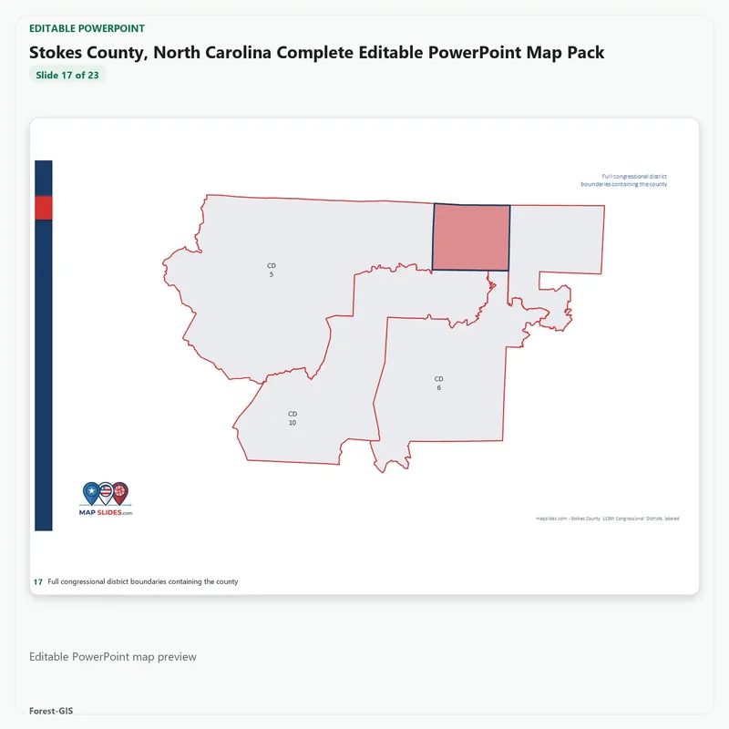 Stokes County, North Carolina Editable Map Pack - Image 5