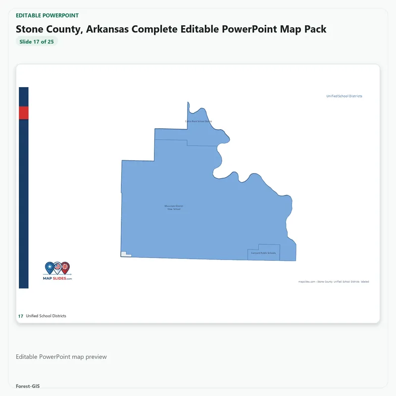 Stone County, Arkansas Editable Map Pack - Image 5