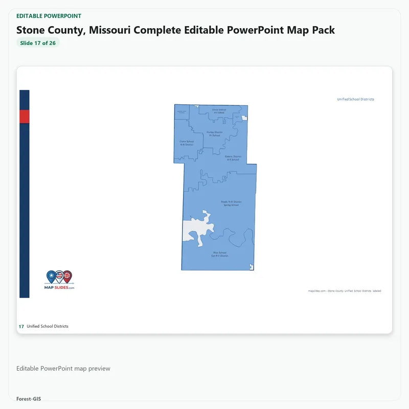 Stone County, Missouri Editable Map Pack - Image 5