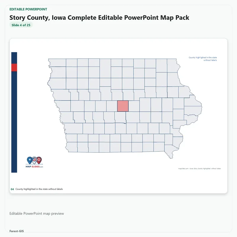 Story County, Iowa Editable Map Pack - Image 4
