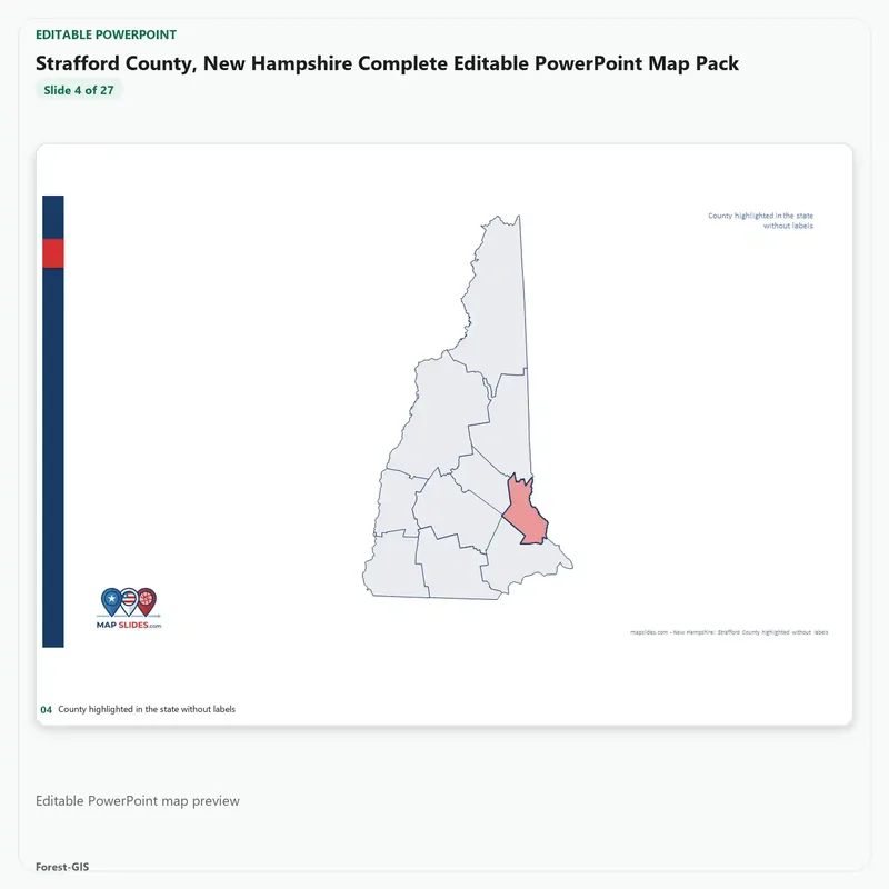 Strafford County, New Hampshire Editable Map Pack - Image 4