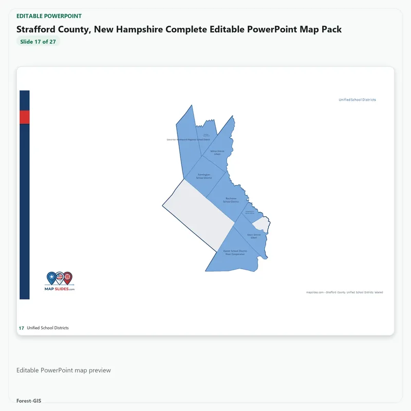 Strafford County, New Hampshire Editable Map Pack - Image 5