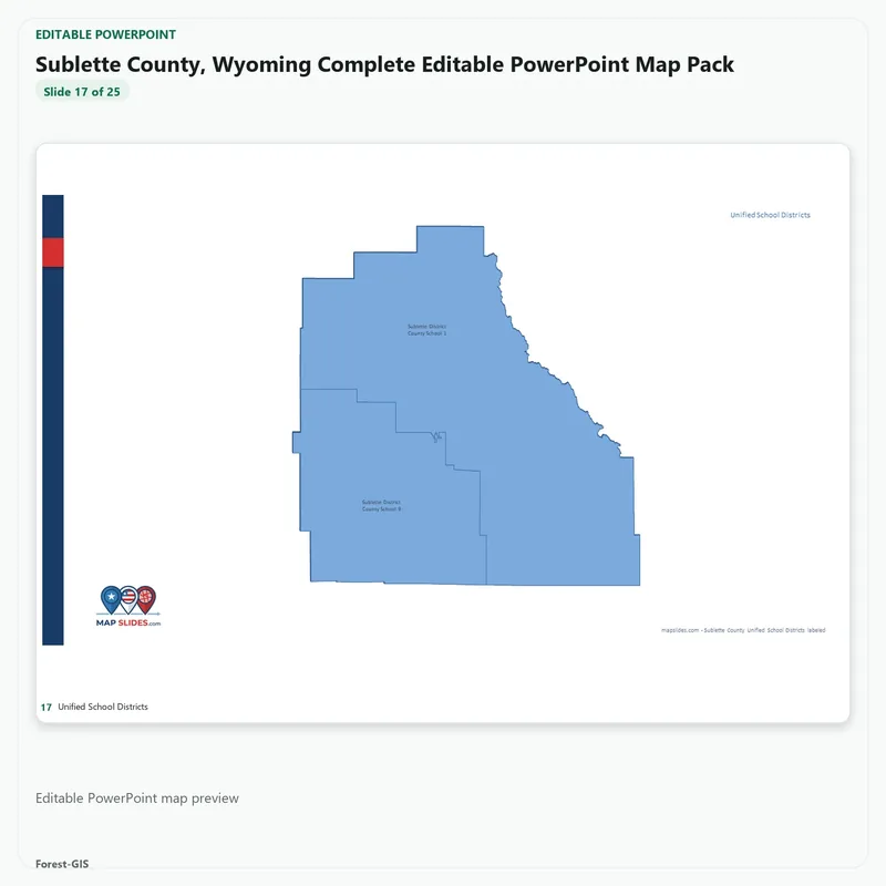 Sublette County, Wyoming Editable Map Pack - Image 5