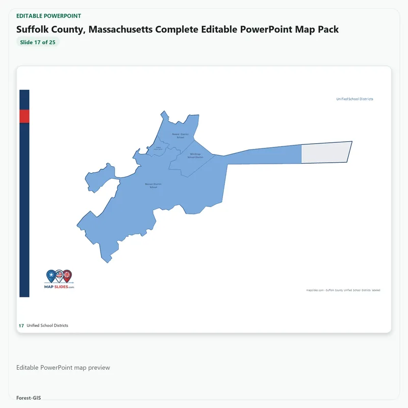 Suffolk County, Massachusetts Editable Map Pack - Image 5