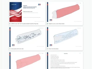 Suffolk County, New York Editable Map Pack
