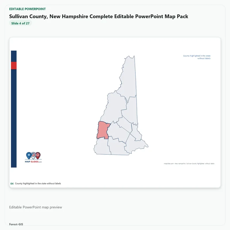 Sullivan County, New Hampshire Editable Map Pack - Image 4