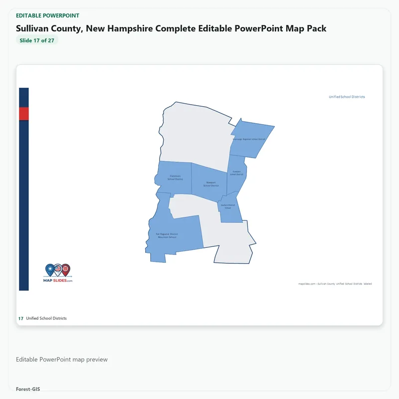 Sullivan County, New Hampshire Editable Map Pack - Image 5