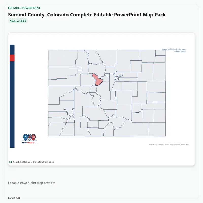 Summit County, Colorado Editable Map Pack - Image 4