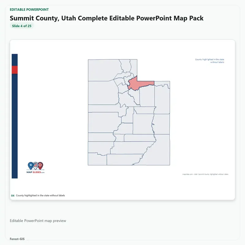 Summit County, Utah Editable Map Pack - Image 4