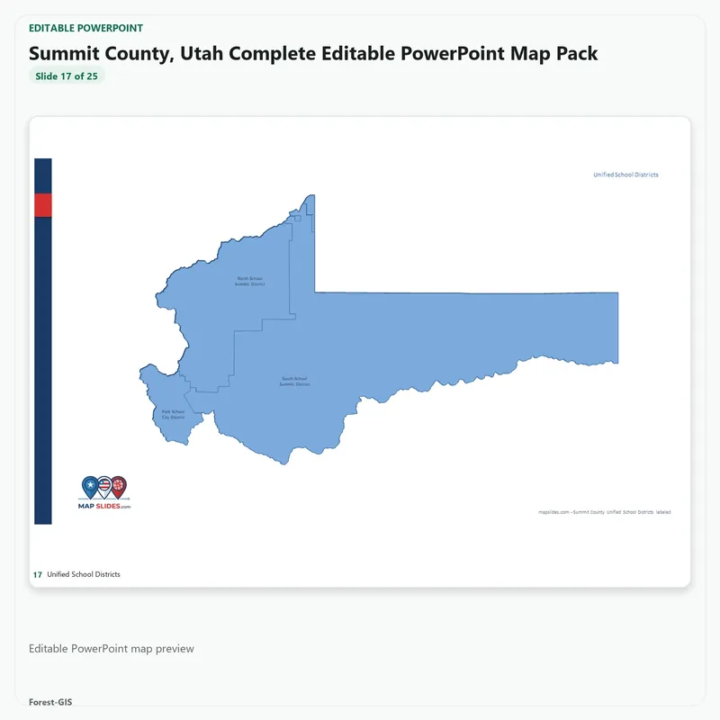 Summit County, Utah Editable Map Pack - Image 5