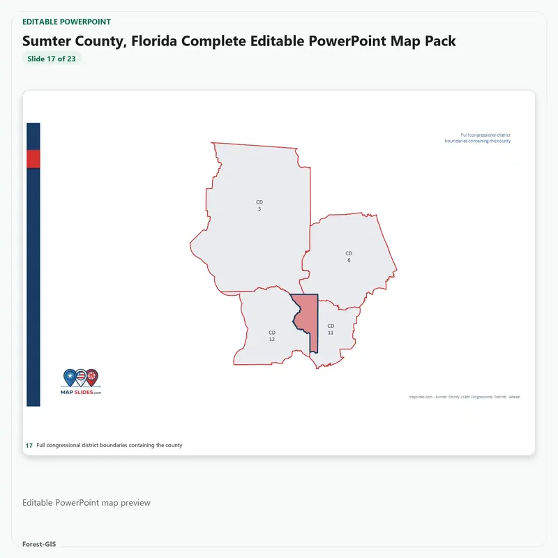 Sumter County, Florida Editable Map Pack - Image 5