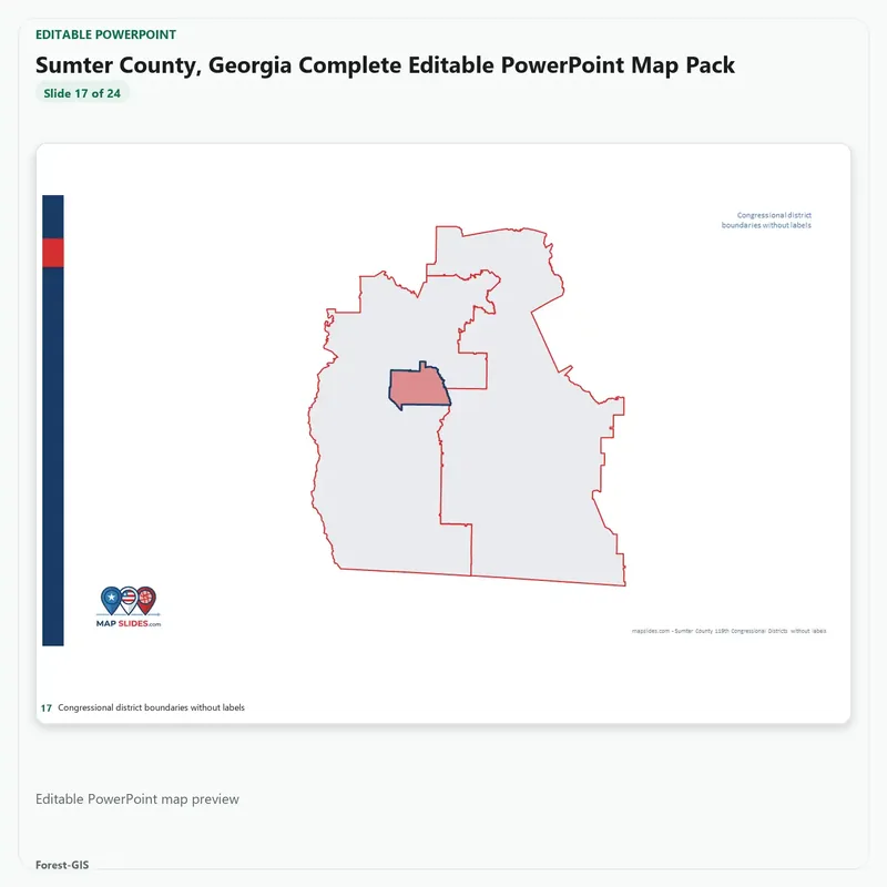 Sumter County, Georgia Editable Map Pack - Image 5