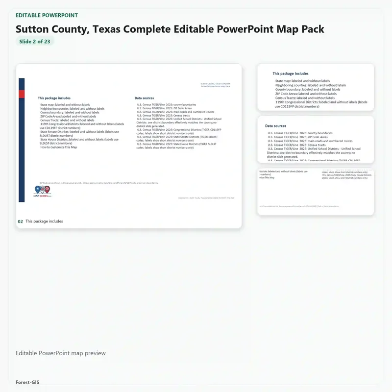 Sutton County, Texas Editable Map Pack - Image 3