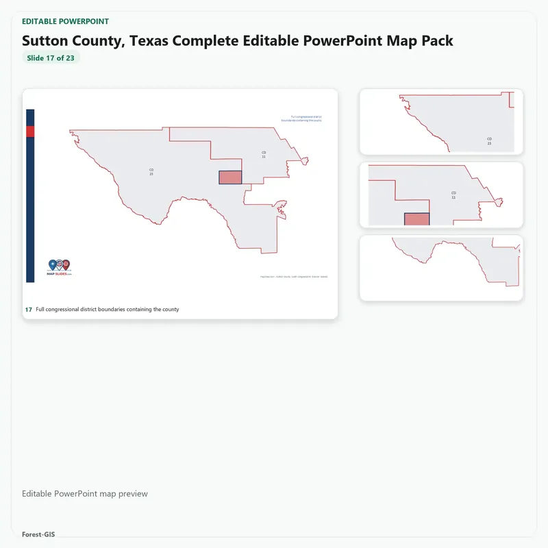 Sutton County, Texas Editable Map Pack - Image 5