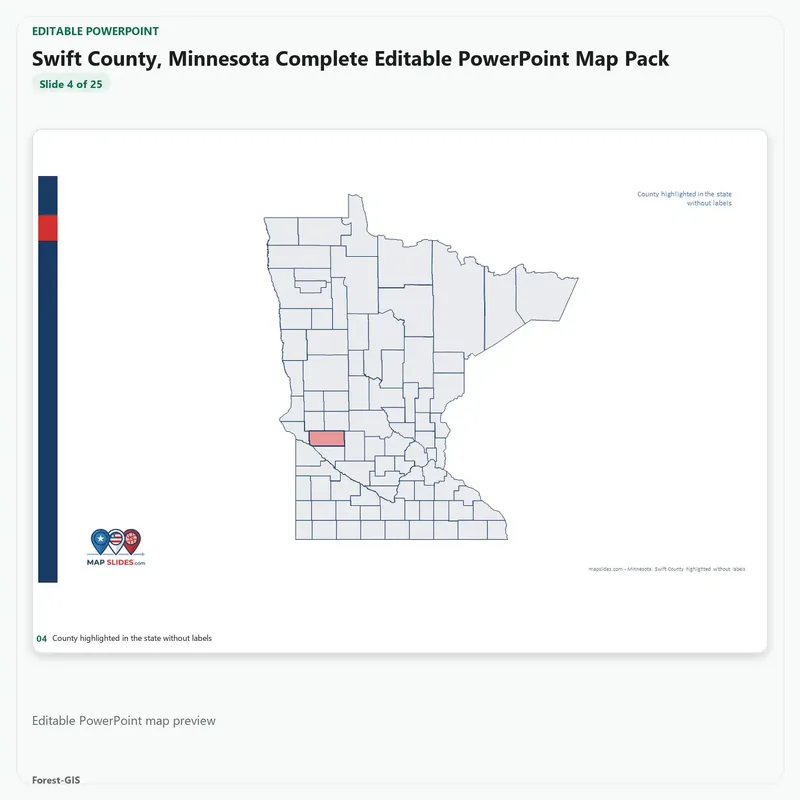 Swift County, Minnesota Editable Map Pack - Image 4