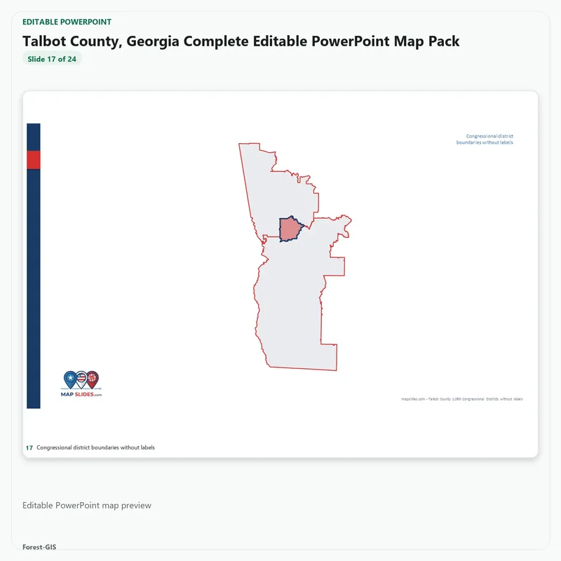 Talbot County, Georgia Editable Map Pack - Image 5