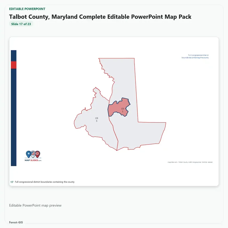 Talbot County, Maryland Editable Map Pack - Image 5