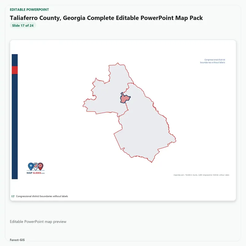 Taliaferro County, Georgia Editable Map Pack - Image 5