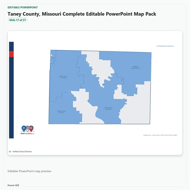 Taney County, Missouri Editable Map Pack - Image 5