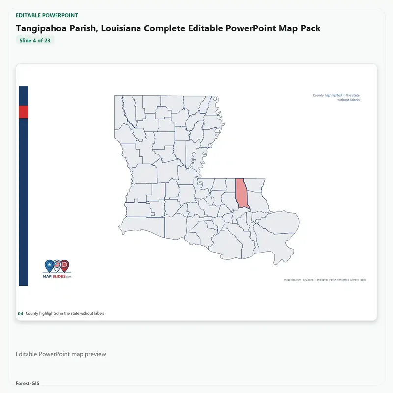 Tangipahoa Parish, Louisiana Editable Map Pack - Image 4