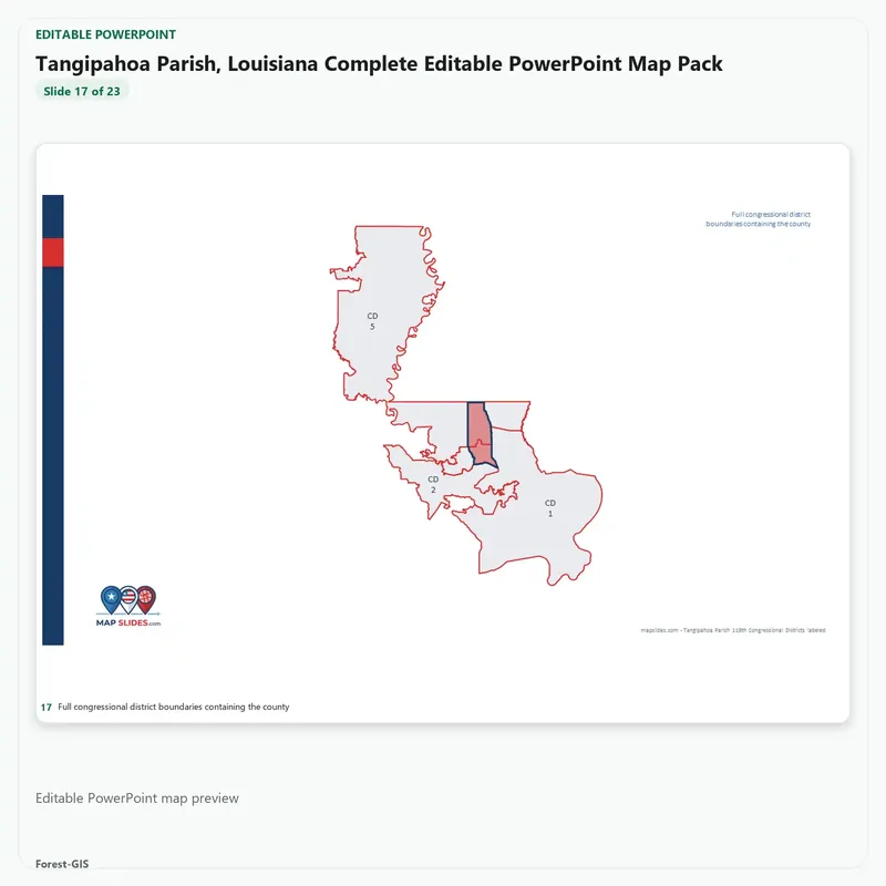 Tangipahoa Parish, Louisiana Editable Map Pack - Image 5