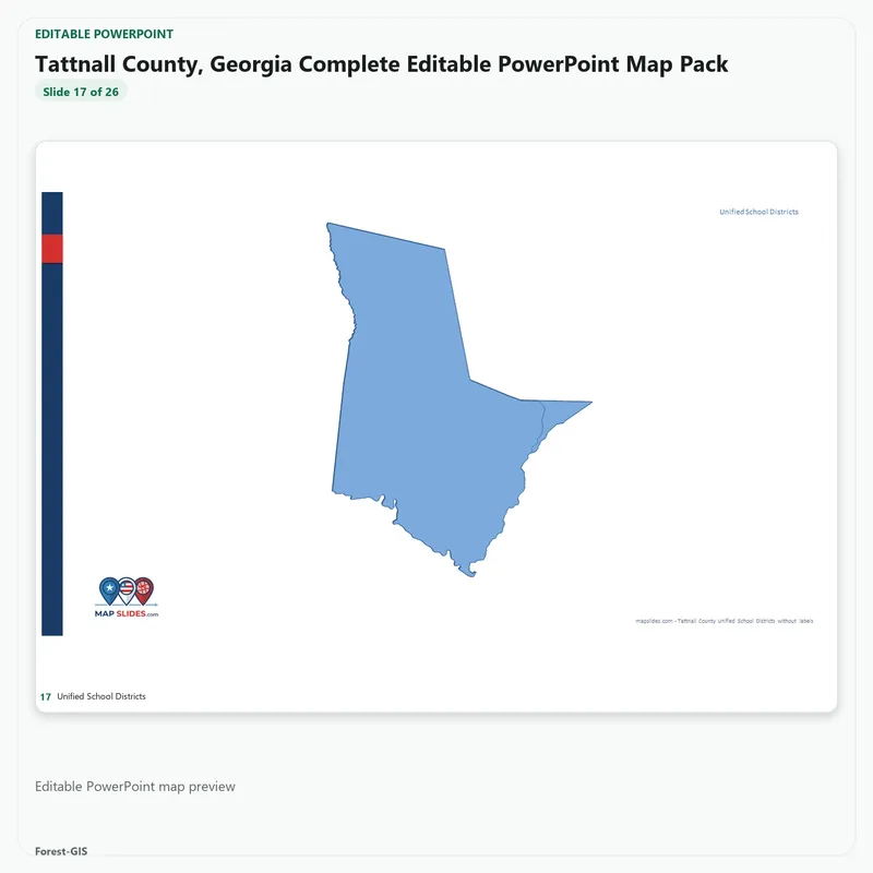 Tattnall County, Georgia Editable Map Pack - Image 5