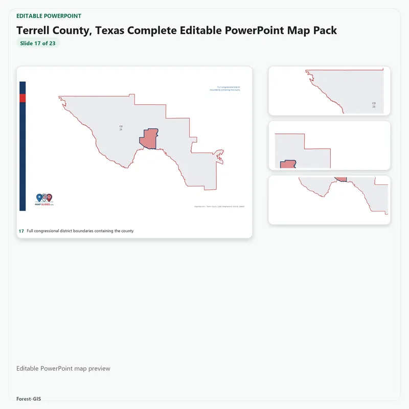 Terrell County, Texas Editable Map Pack - Image 5