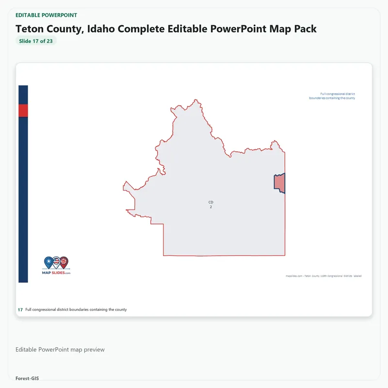 Teton County, Idaho Editable Map Pack - Image 5