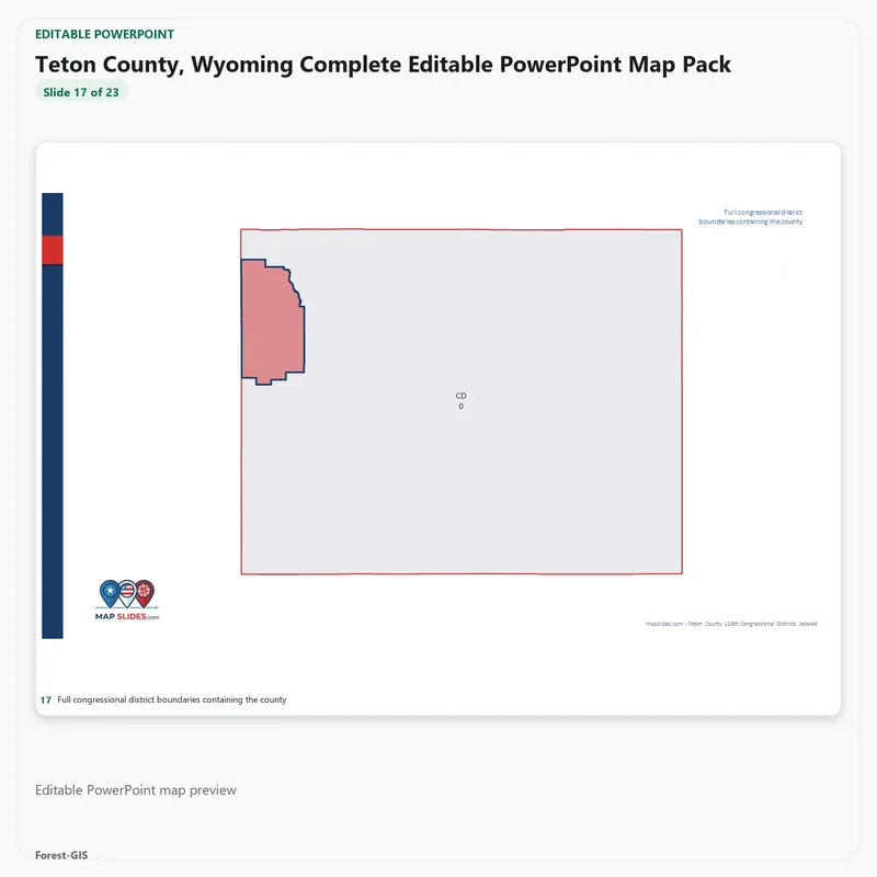 Teton County, Wyoming Editable Map Pack - Image 5