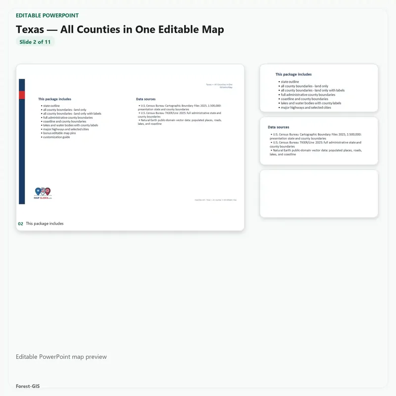 Texas — All Counties in One Editable Map - Image 3