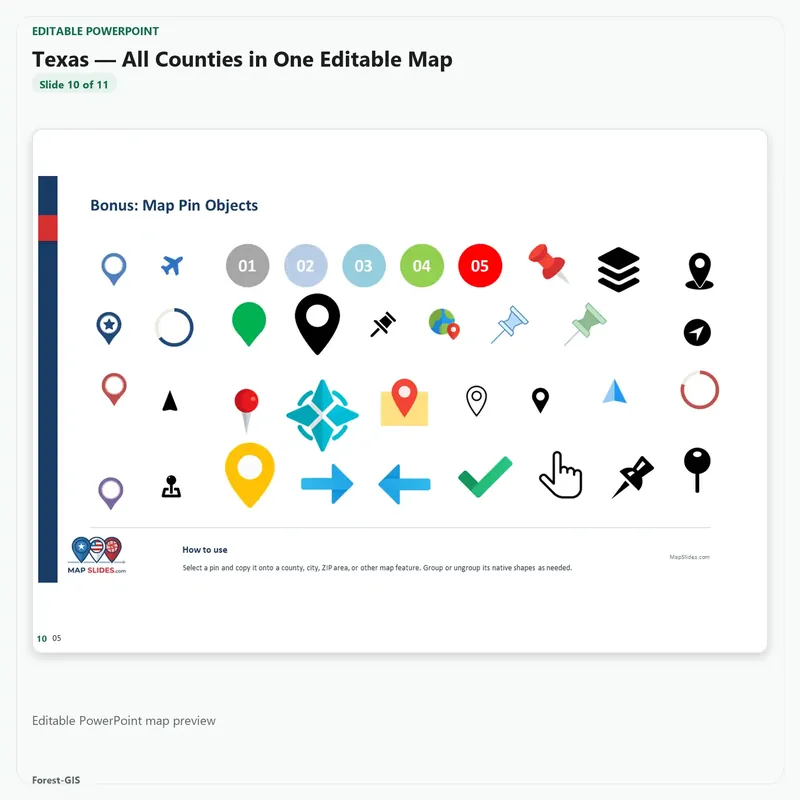 Texas — All Counties in One Editable Map - Image 5