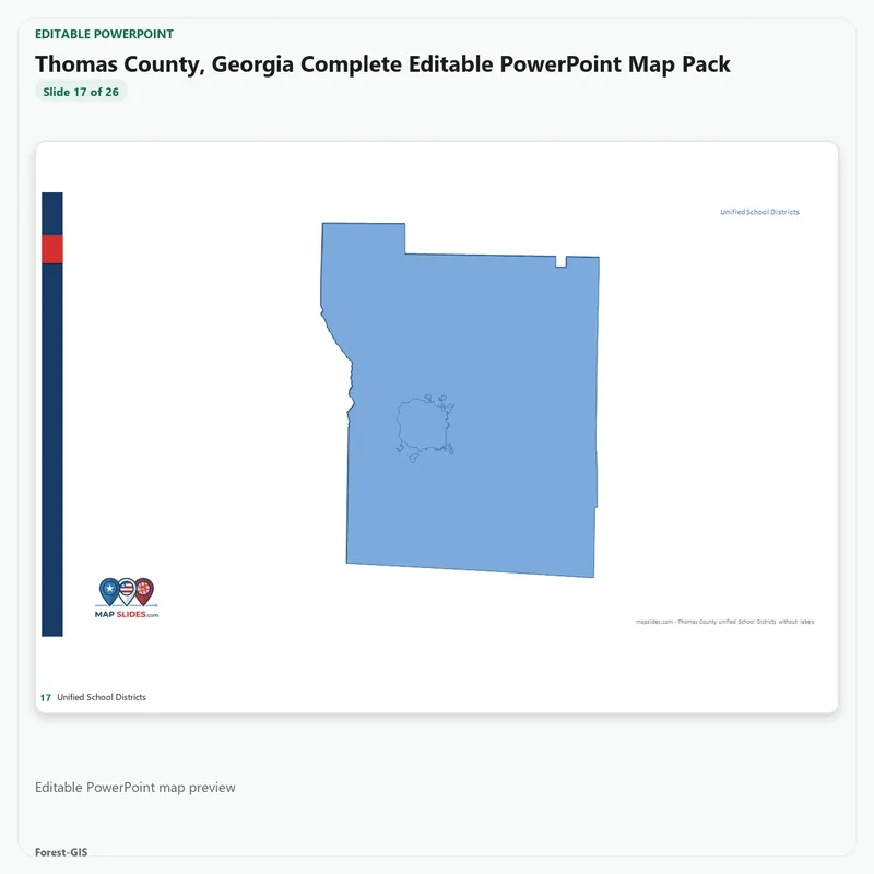 Thomas County, Georgia Editable Map Pack - Image 5
