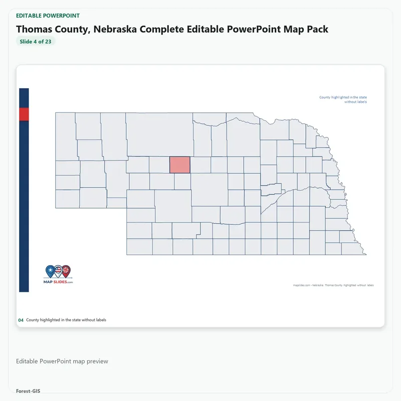 Thomas County, Nebraska Editable Map Pack - Image 4