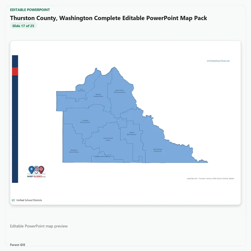 Thurston County, Washington Editable Map Pack - Image 5