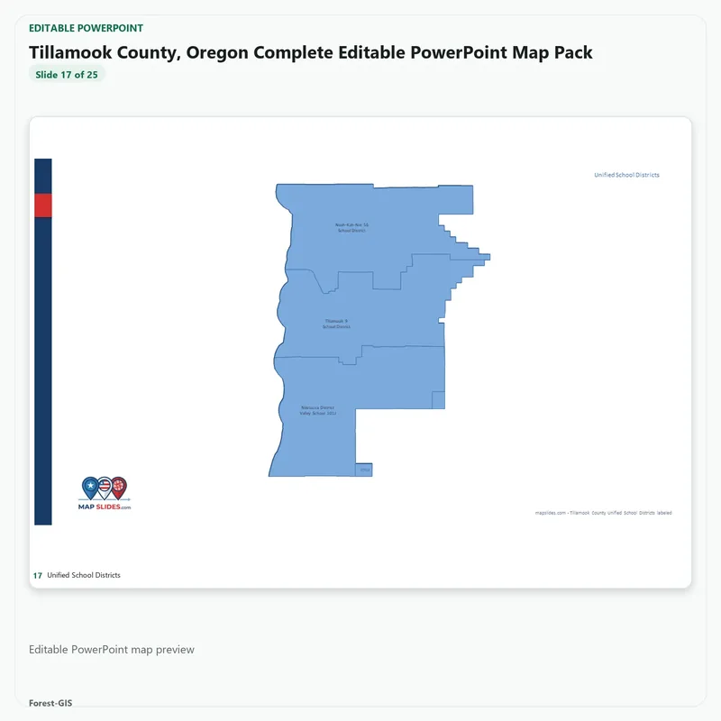 Tillamook County, Oregon Editable Map Pack - Image 5