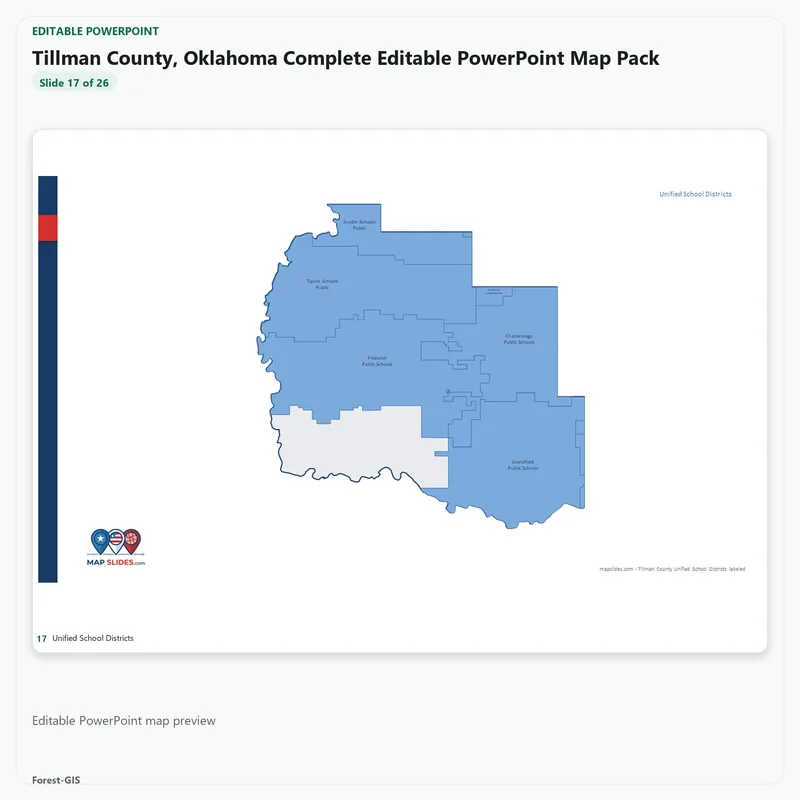 Tillman County, Oklahoma Editable Map Pack - Image 5