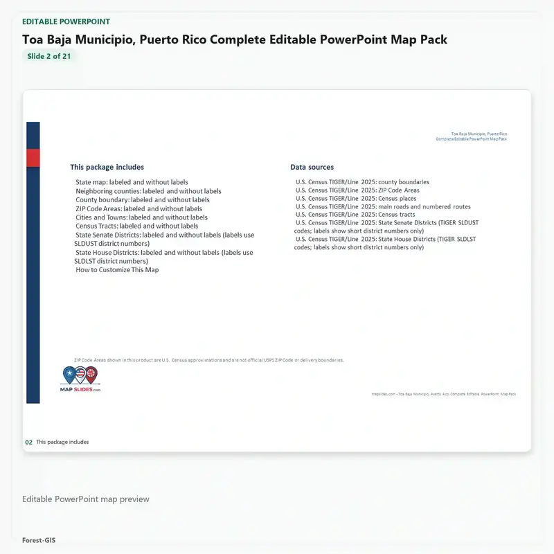 Toa Baja Municipio, Puerto Rico Editable Map Pack - Image 3