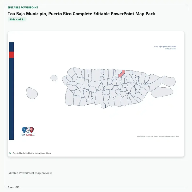Toa Baja Municipio, Puerto Rico Editable Map Pack - Image 4