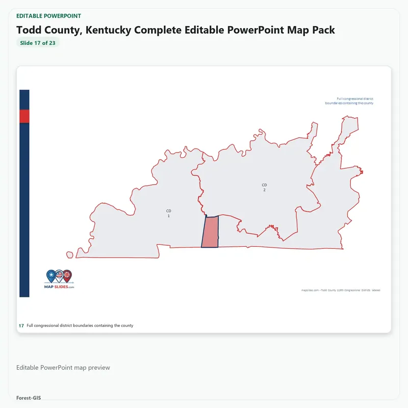 Todd County, Kentucky Editable Map Pack - Image 5