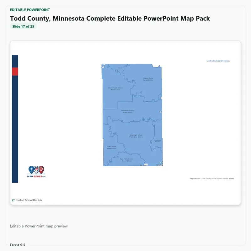 Todd County, Minnesota Editable Map Pack - Image 5