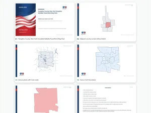 Tompkins County, New York Editable Map Pack