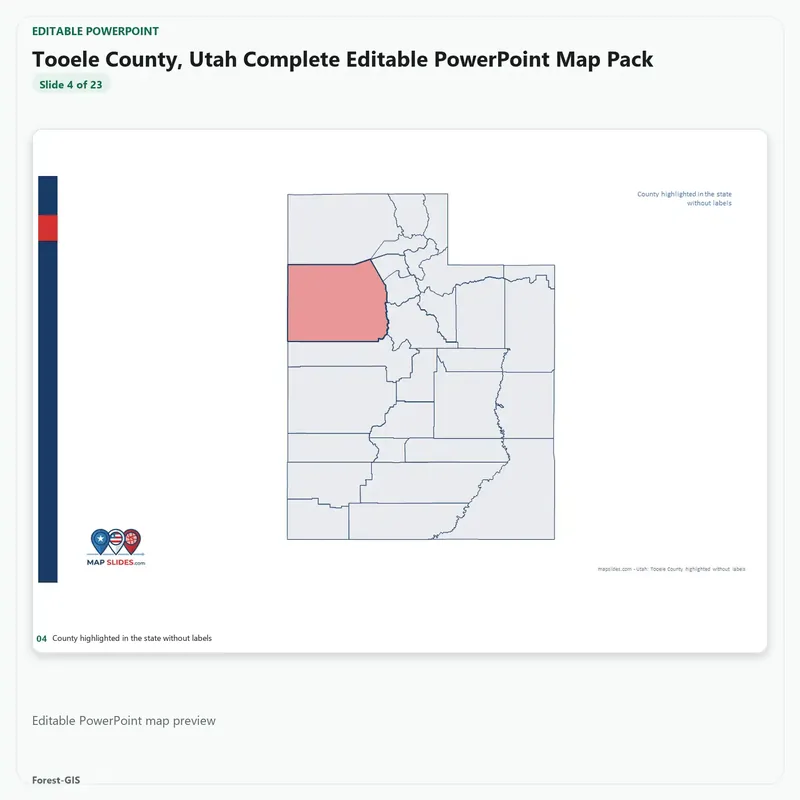 Tooele County, Utah Editable Map Pack - Image 4