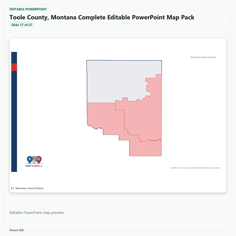Toole County, Montana Editable Map Pack - Image 5