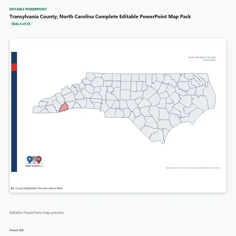 Transylvania County, North Carolina Editable Map Pack - Image 4