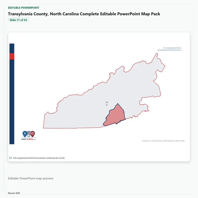 Transylvania County, North Carolina Editable Map Pack - Image 5