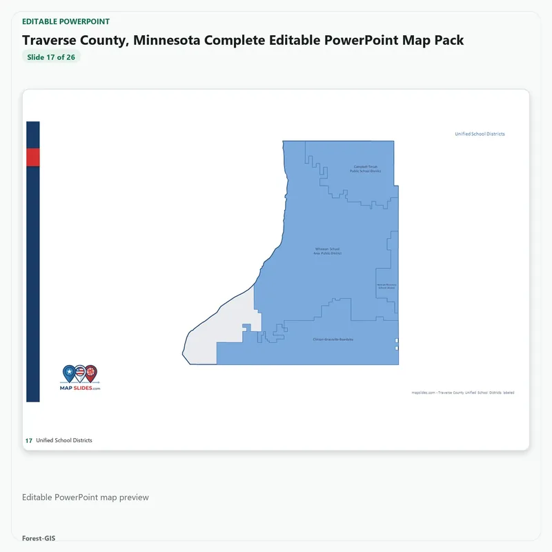 Traverse County, Minnesota Editable Map Pack - Image 5