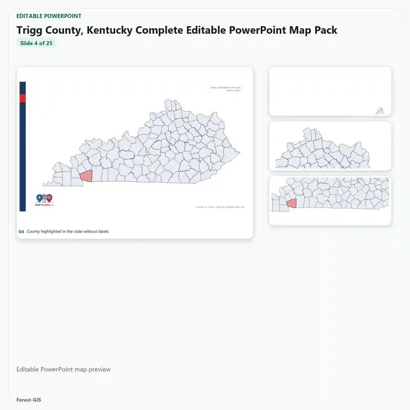 Trigg County, Kentucky Editable Map Pack - Image 4