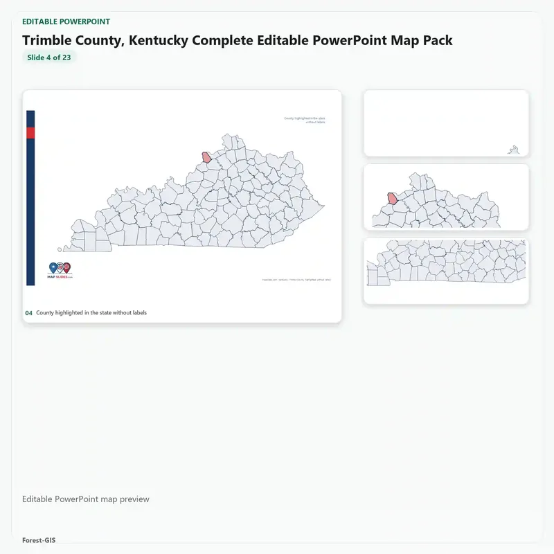 Trimble County, Kentucky Editable Map Pack - Image 4