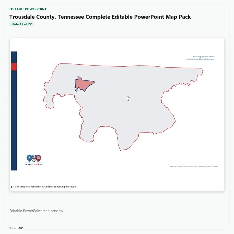 Trousdale County, Tennessee Editable Map Pack - Image 5
