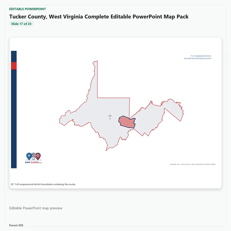 Tucker County, West Virginia Editable Map Pack - Image 5
